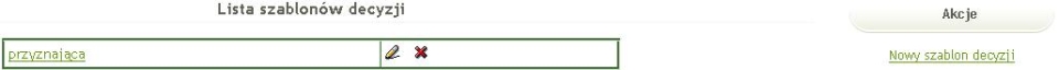 Formatka - Lista szablonów decyzji